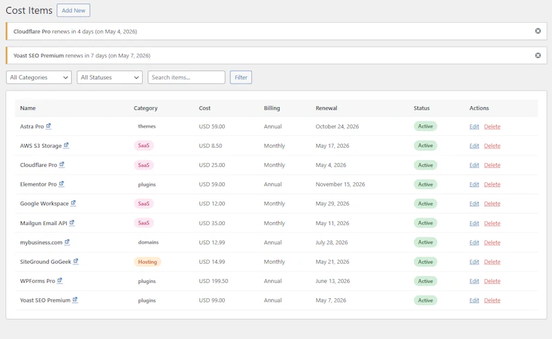Royal Ledger- Cost & License Tracker screenshot 7