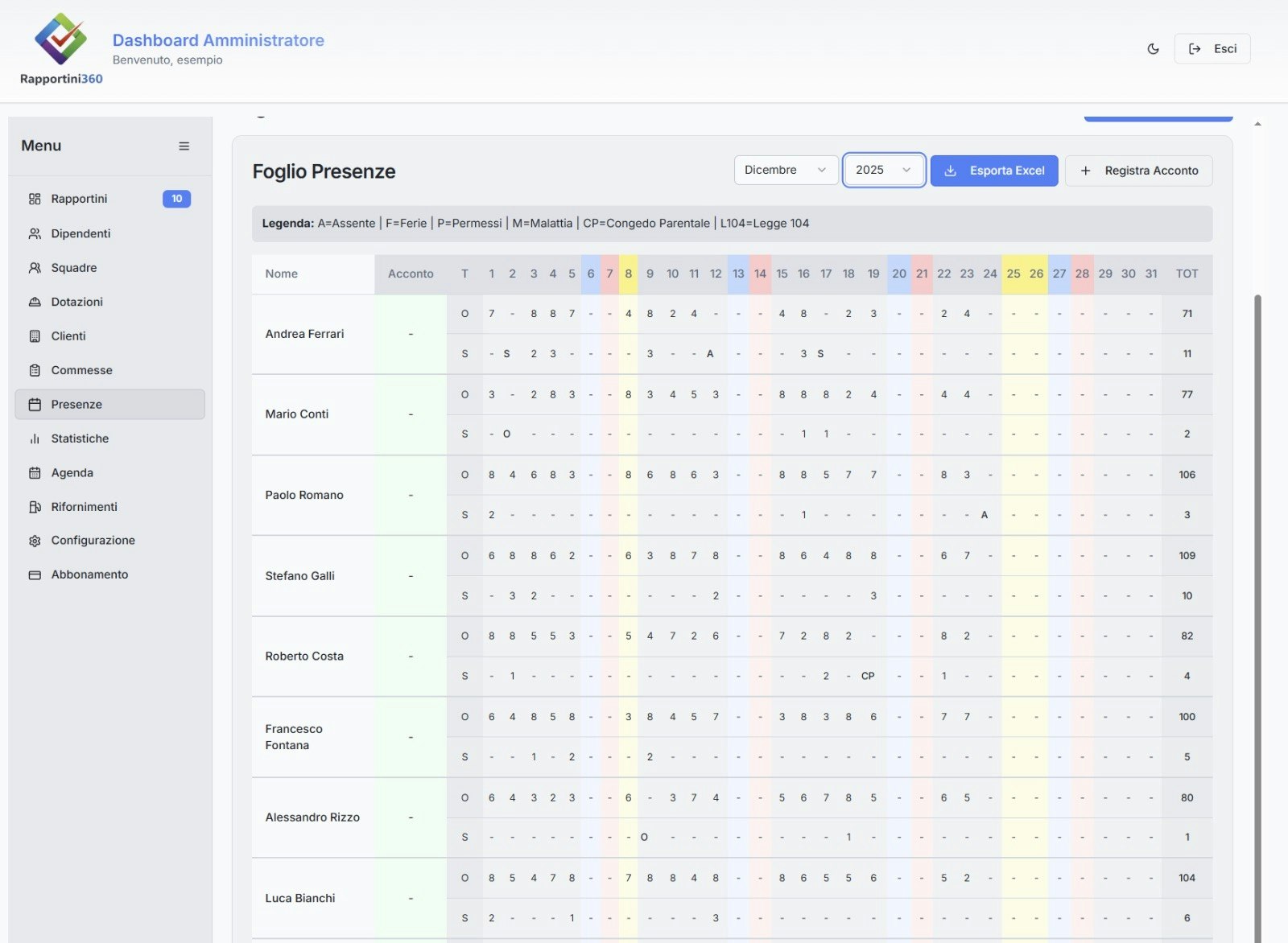 Rapportini360 - Screenshot 3 showing product features and functionality