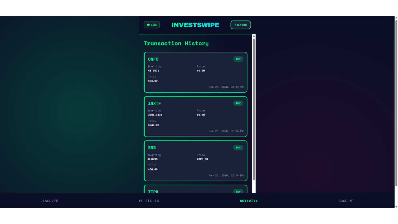 InvestSwipe gallery image