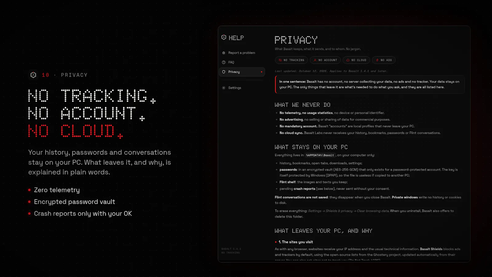 Basalt Browser screenshot 2