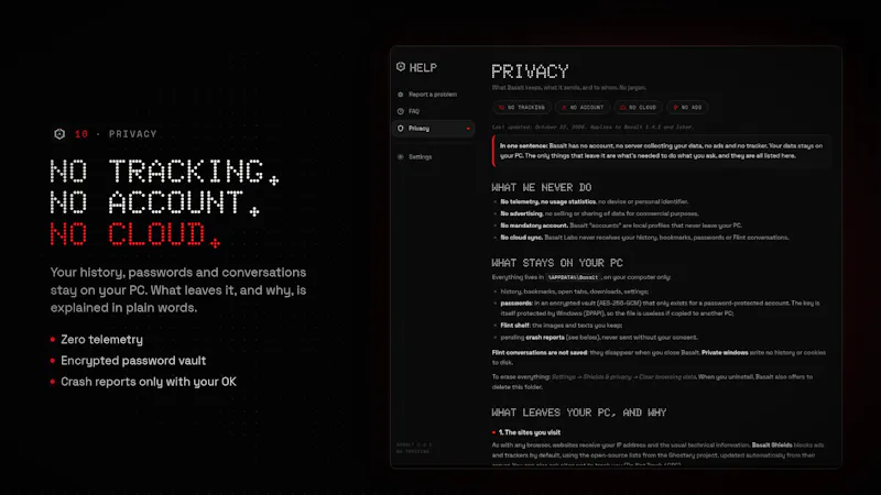 Basalt Browser screenshot 2