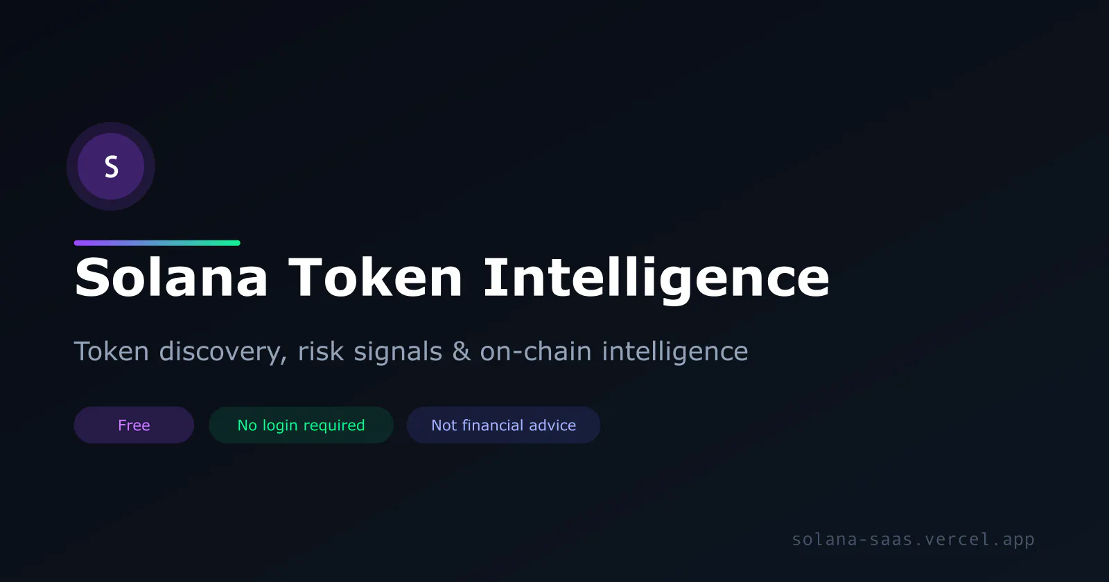 Solana Token Scanner screenshot 1