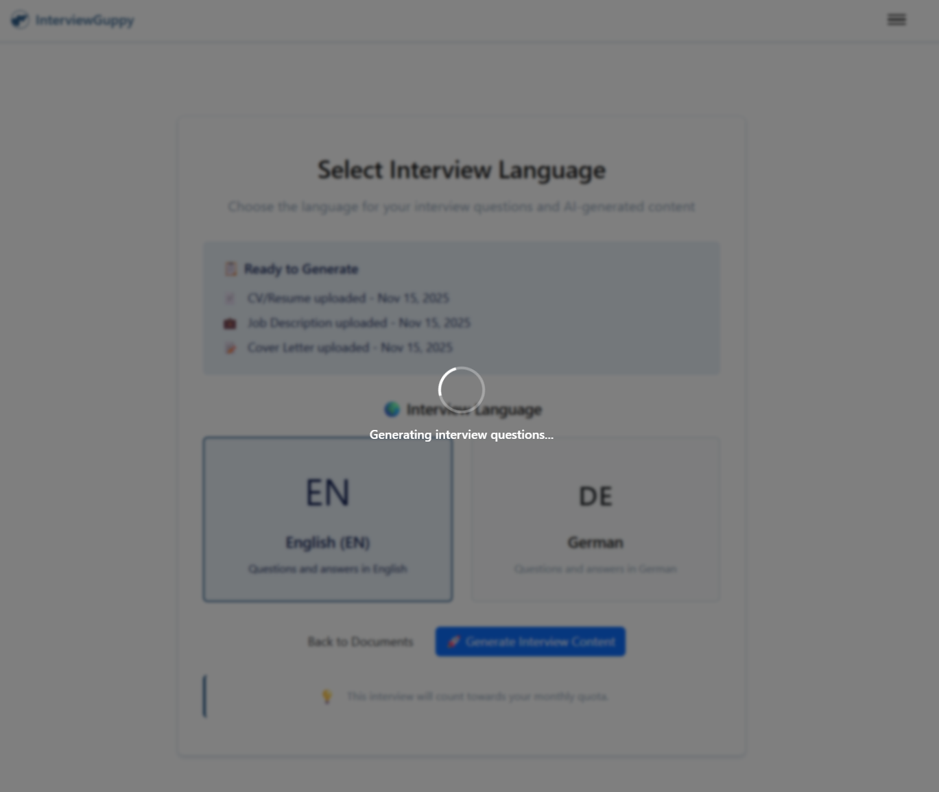 InterviewGuppy - Interview prep tool - Screenshot 4 showing product features and functionality
