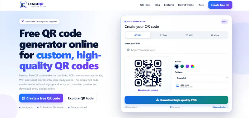 LatestQR screenshot 2