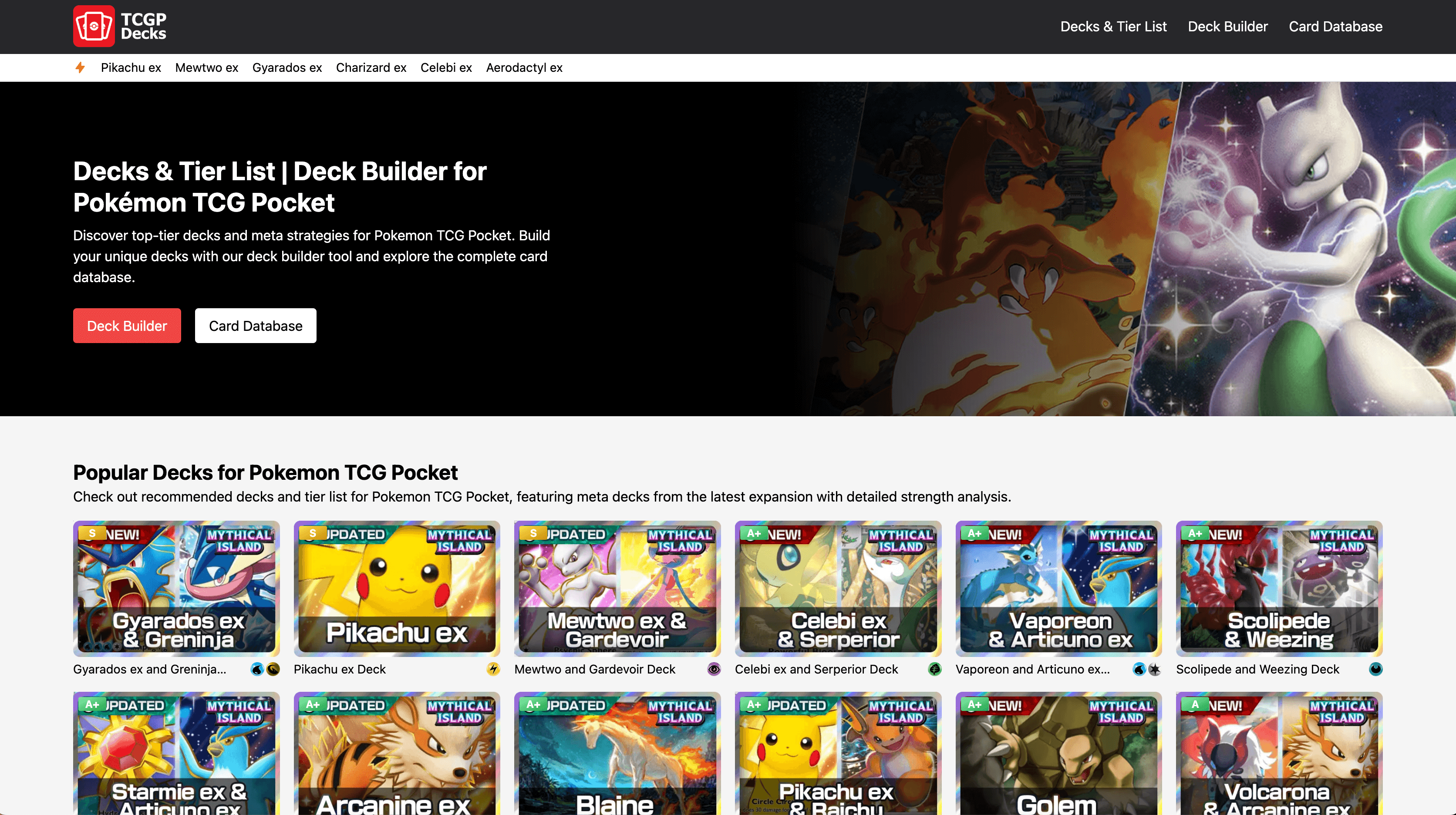 Media Dek pembina untuk poket pokemon tcg 1