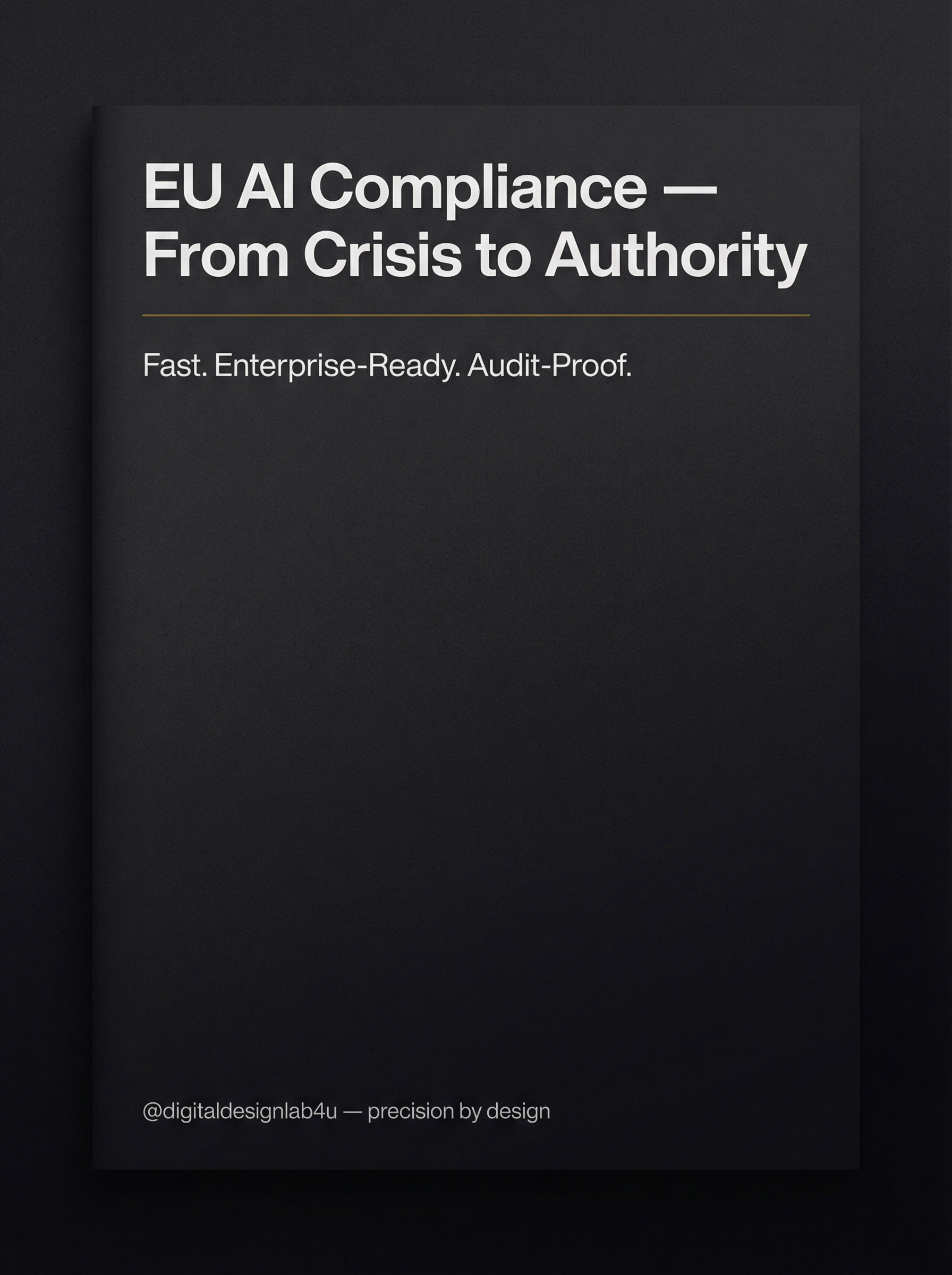 AI Governance Toolkit for the EU AI Act  - Main product screenshot demonstrating key features and user interface