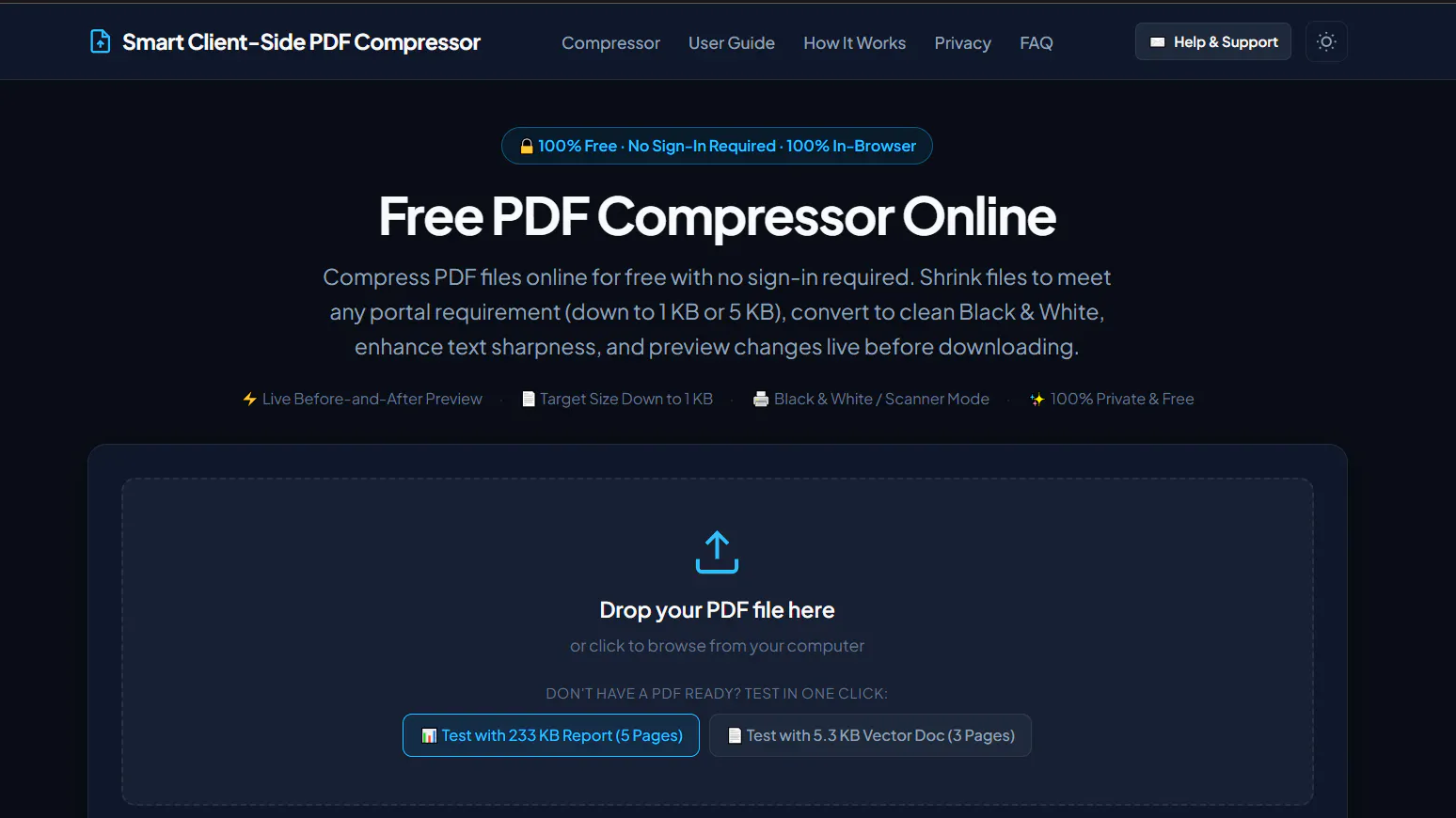 Smart Client-Side PDF Compressor gallery image