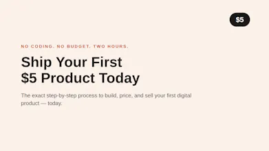 Ship Your first $5: No-Budget Playbook gallery image