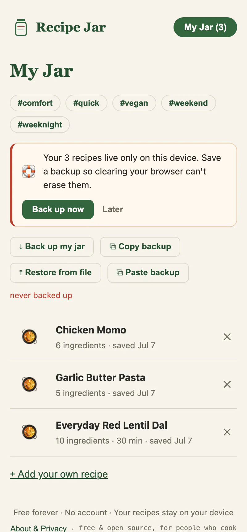 Recipe Jar screenshot 5