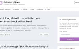 WordPress Gutenberg News media 1