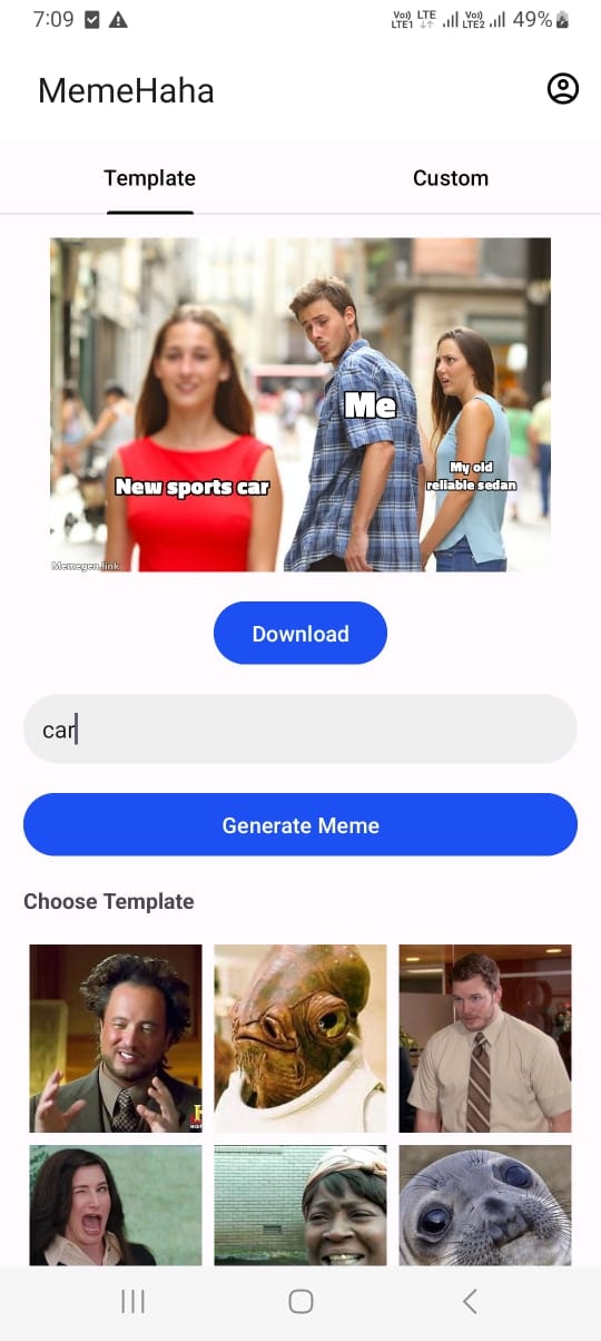 느슨하게 - AI Meme Generator, AI Magic을 사용하여 밈을 생성합니다 미디어 1