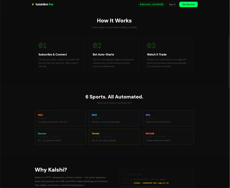 KalshiBot Pro screenshot 2