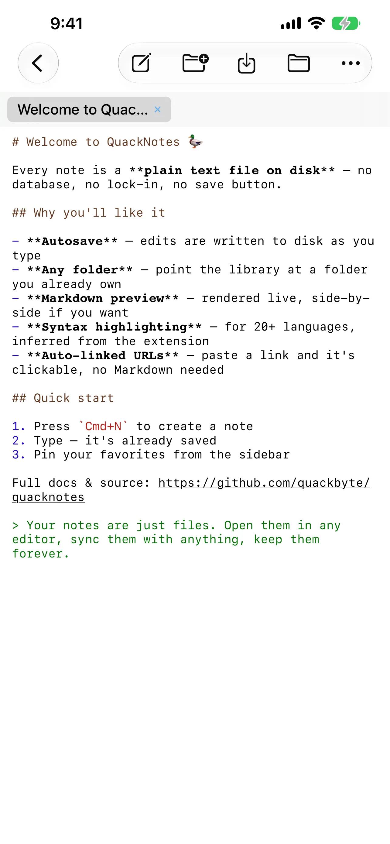 QuackNotes gallery image