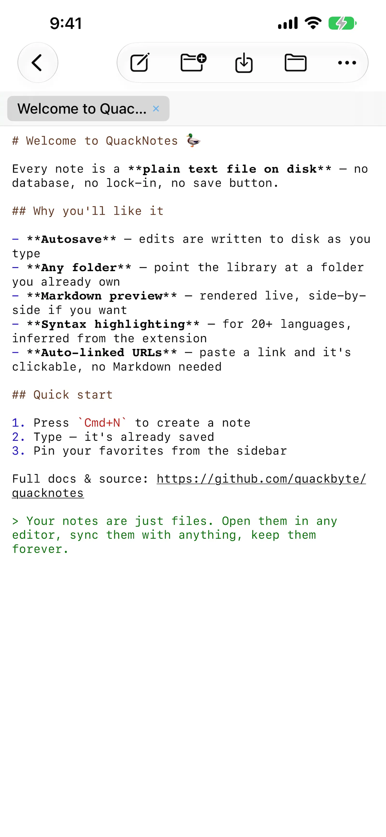 QuackNotes screenshot 4