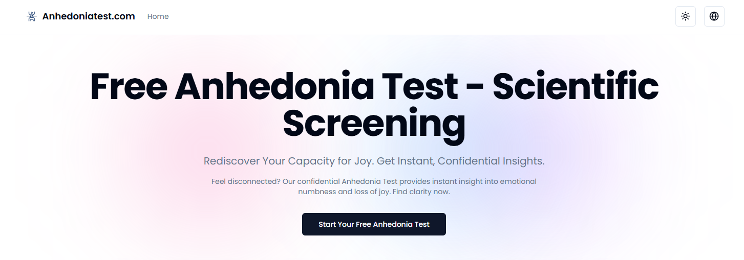 وسائط AnhedoniaTest.com - اختبار Anhedonia المجاني عبر الإنترنت 1