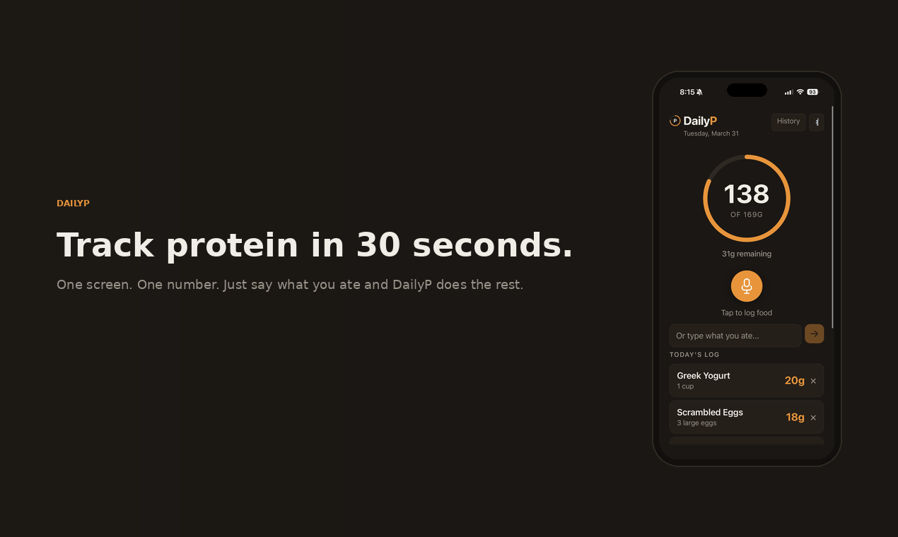 DailyP — Hit your protein. Every day. gallery image
