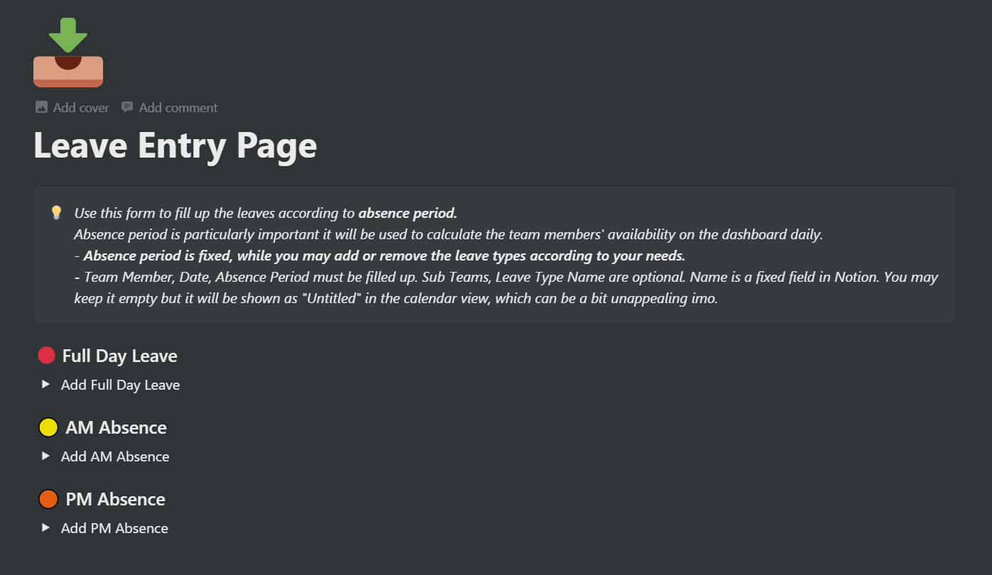 Team Availability System gallery image