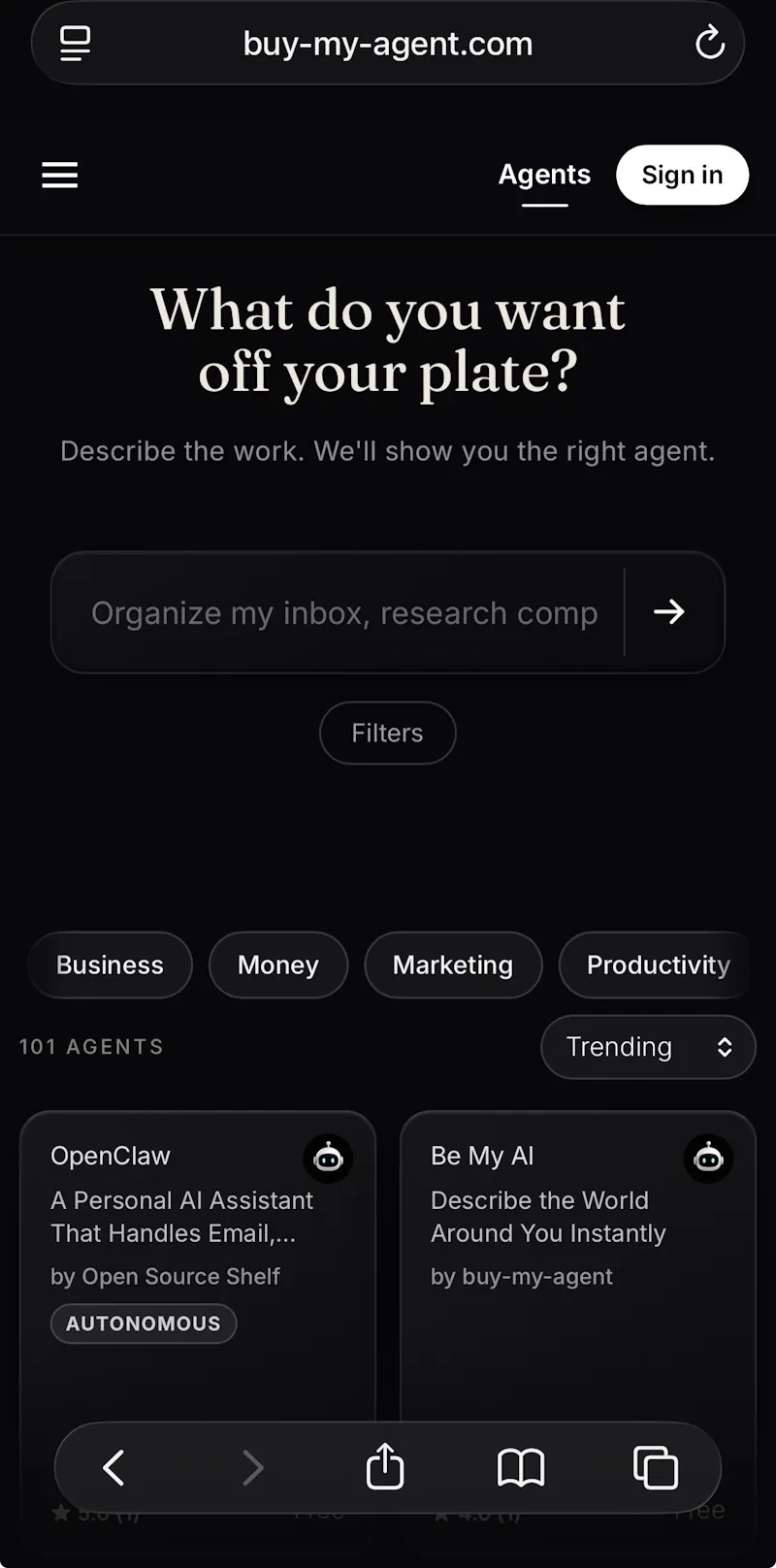 Buy My Agent screenshot 3