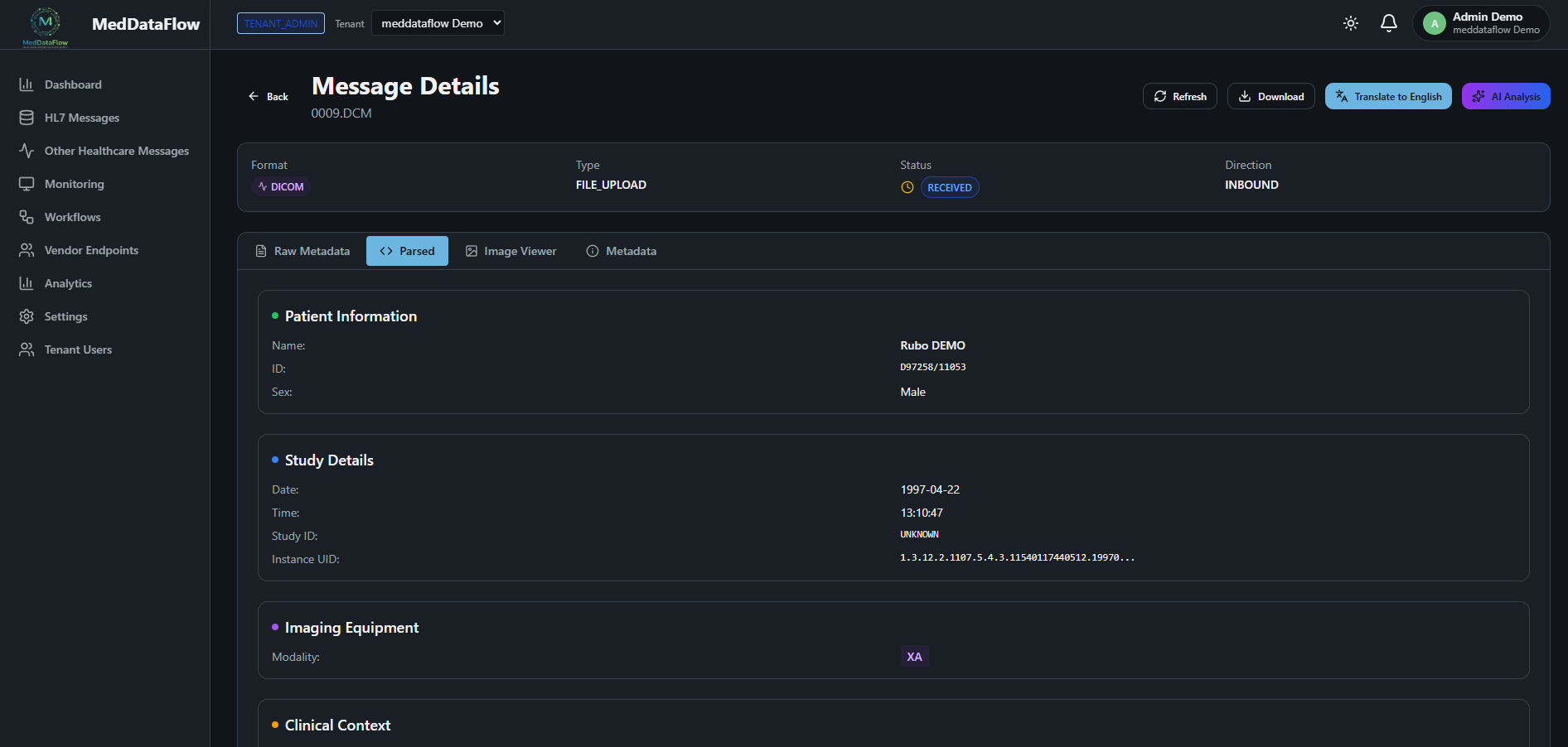 MedDataFlow - Screenshot 3 showing product features and functionality