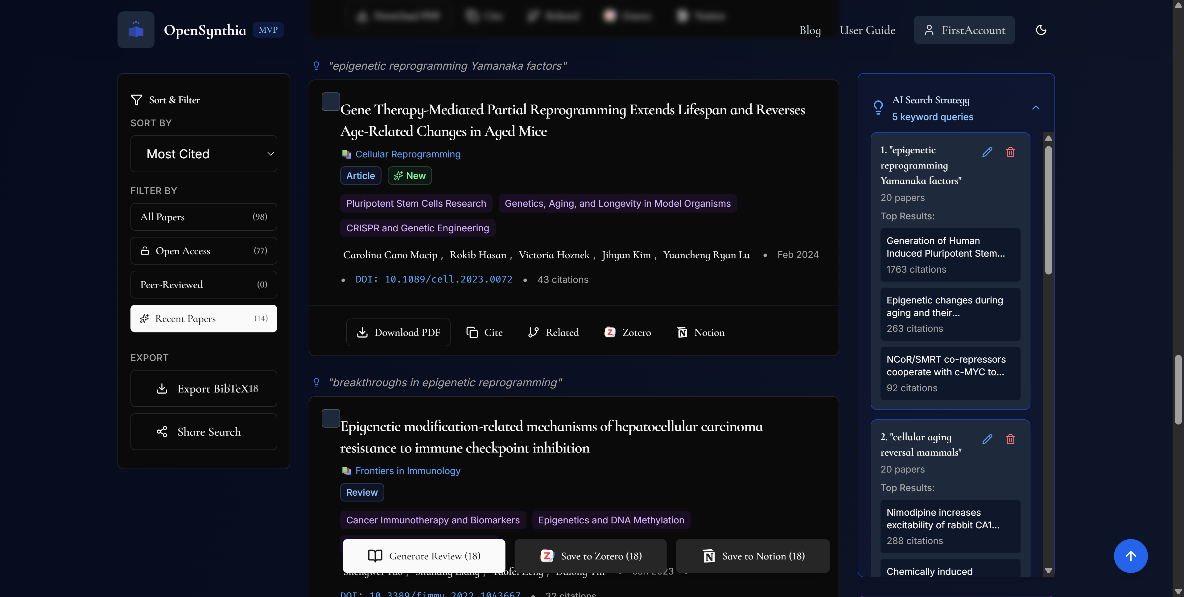 OpenSynthia - Screenshot 5 showing product features and functionality