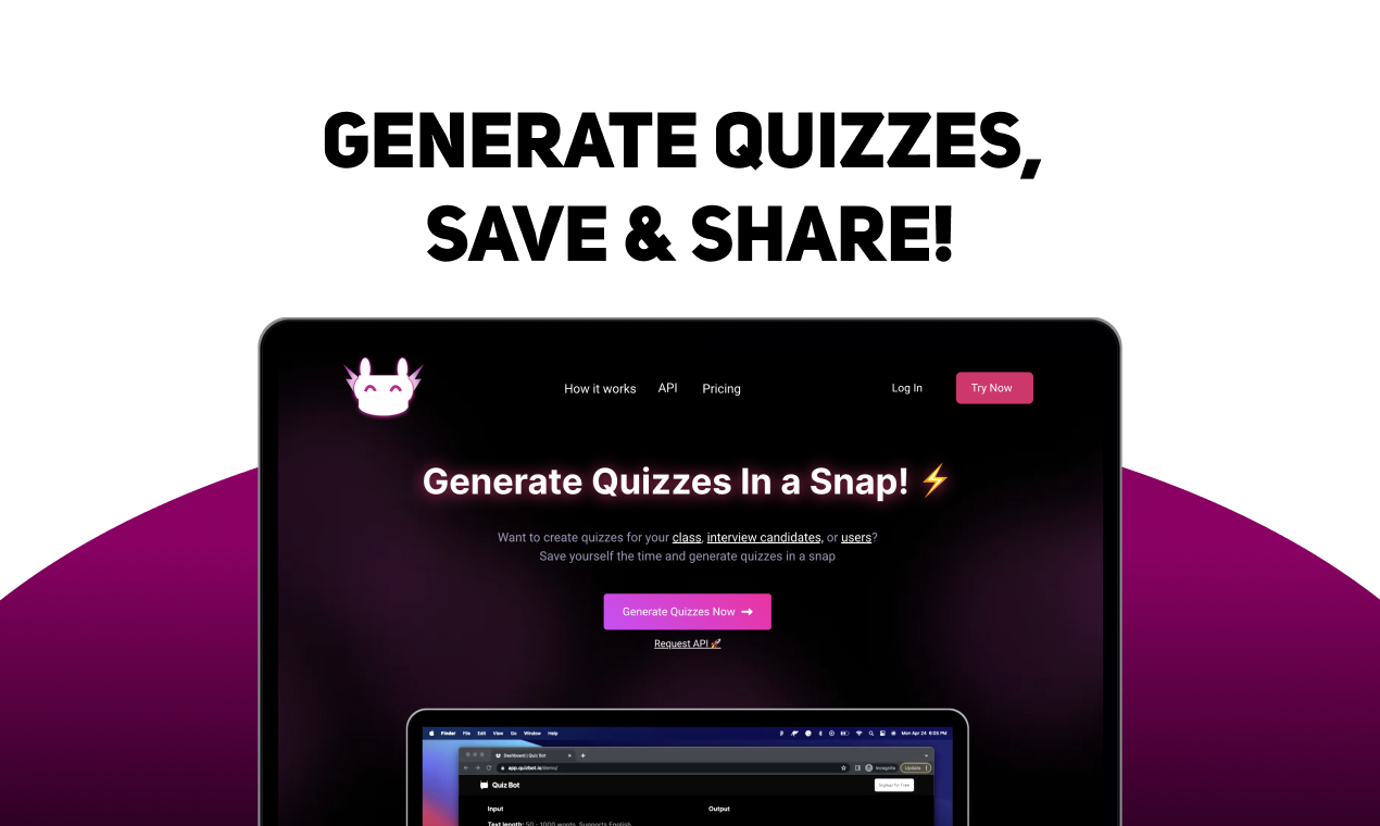 startuptile Quizbot-Generate quizzes in a zap