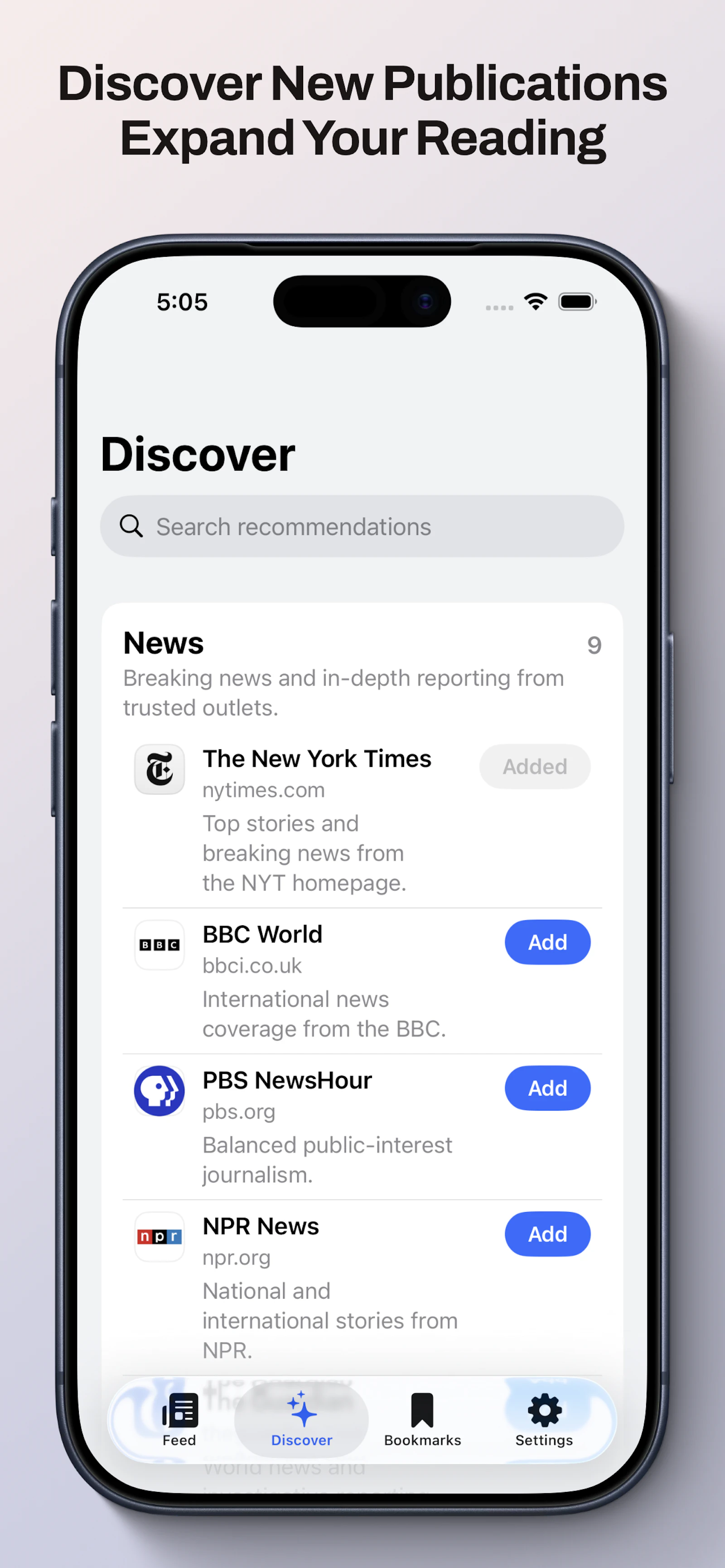 Saturn — RSS Reader  screenshot 5