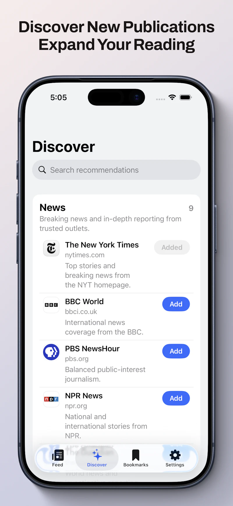 Saturn — RSS Reader  screenshot 5