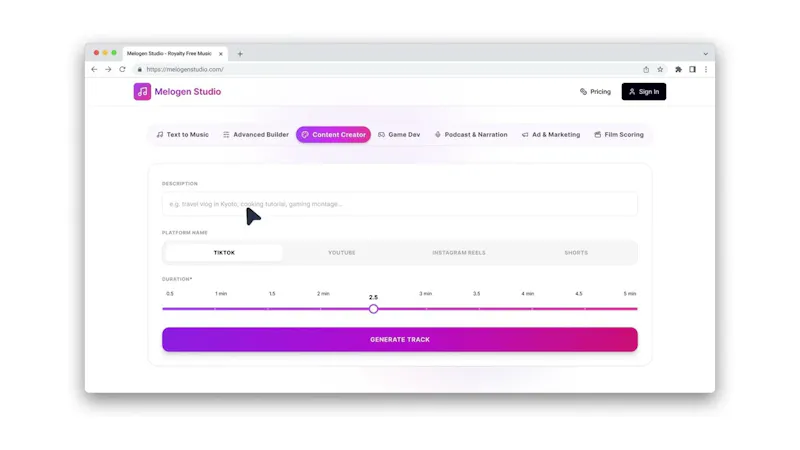 MeloGen Studio screenshot 1 (video preview)