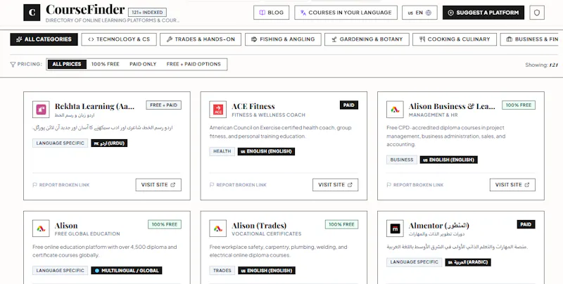 CourseFinder — Online Course Directory screenshot 5