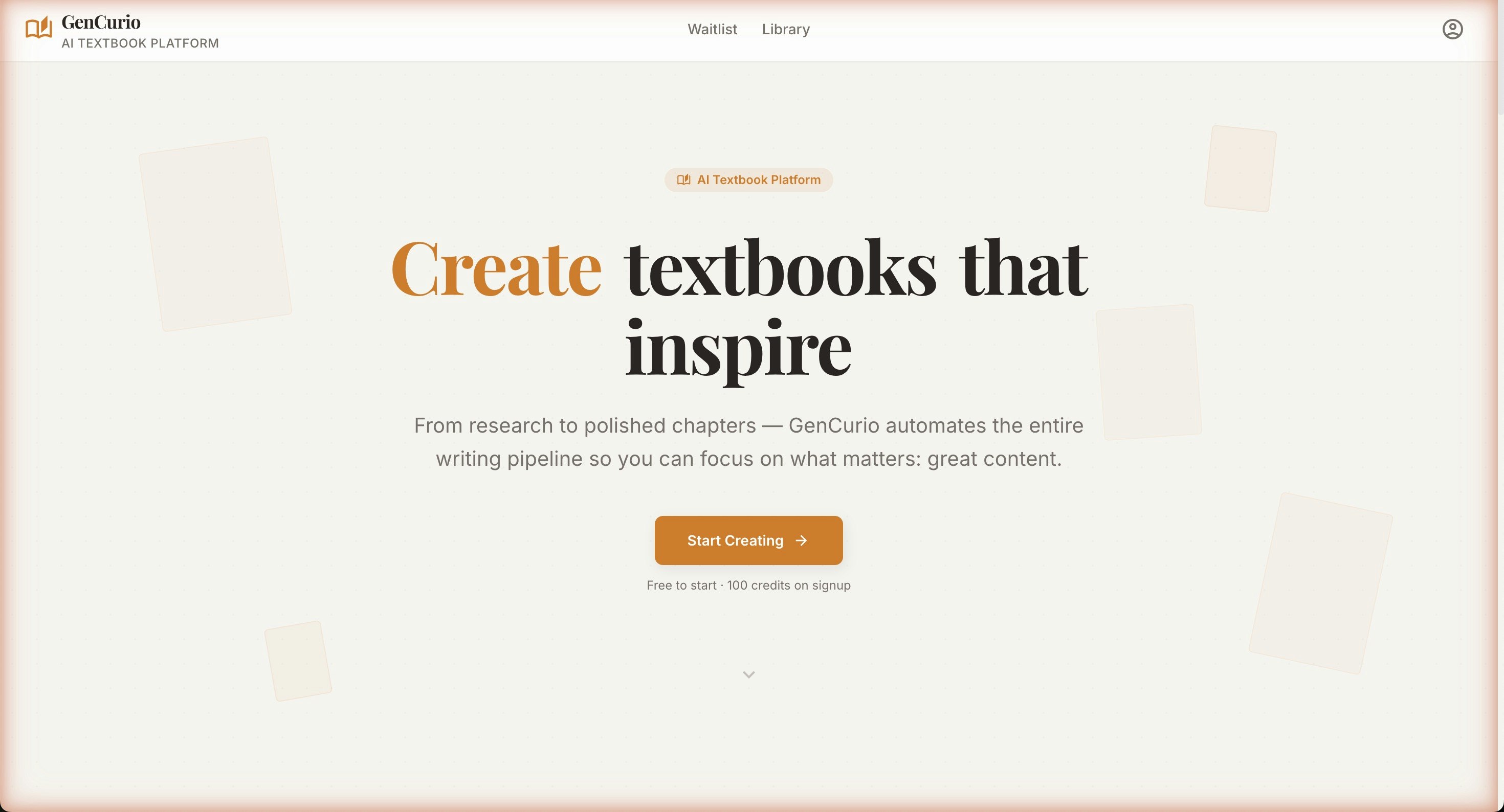 GenCurio - Main product screenshot demonstrating key features and user interface