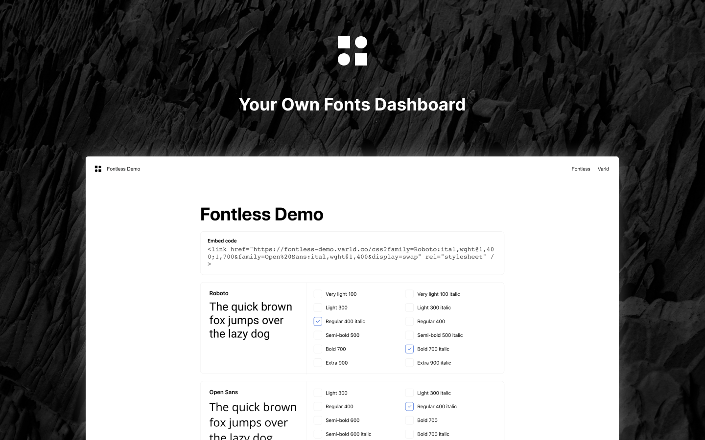 Fontless gallery image
