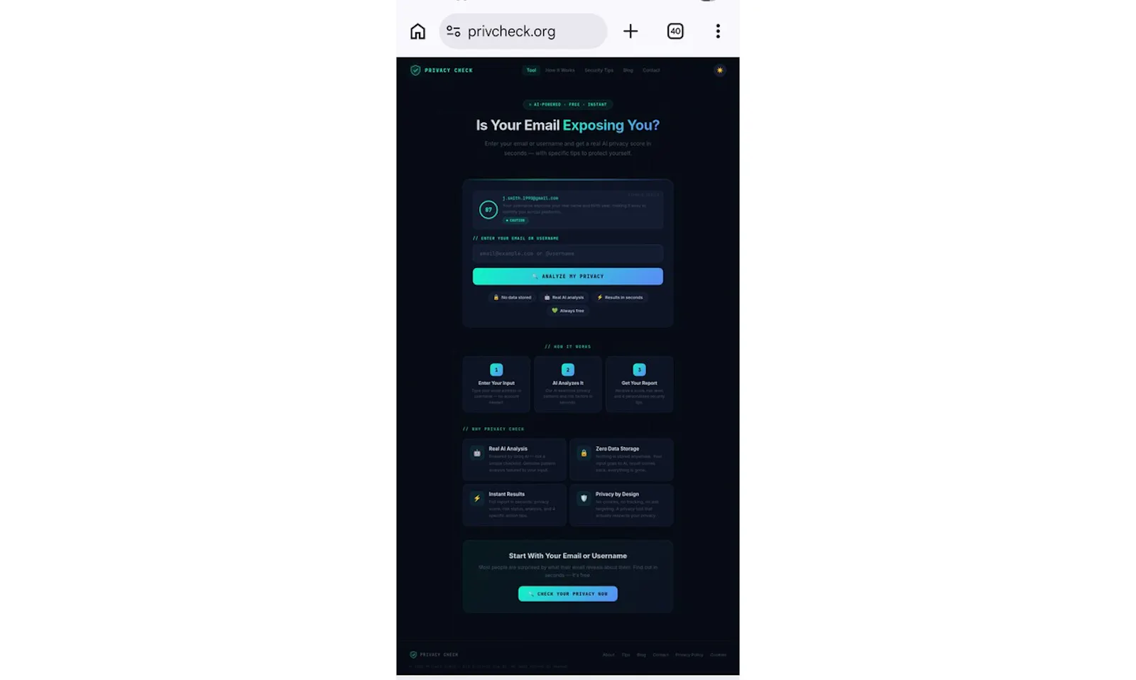 Privacy Check screenshot 1