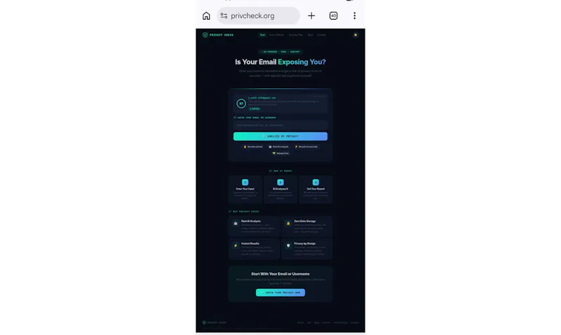 Privacy Check screenshot 1