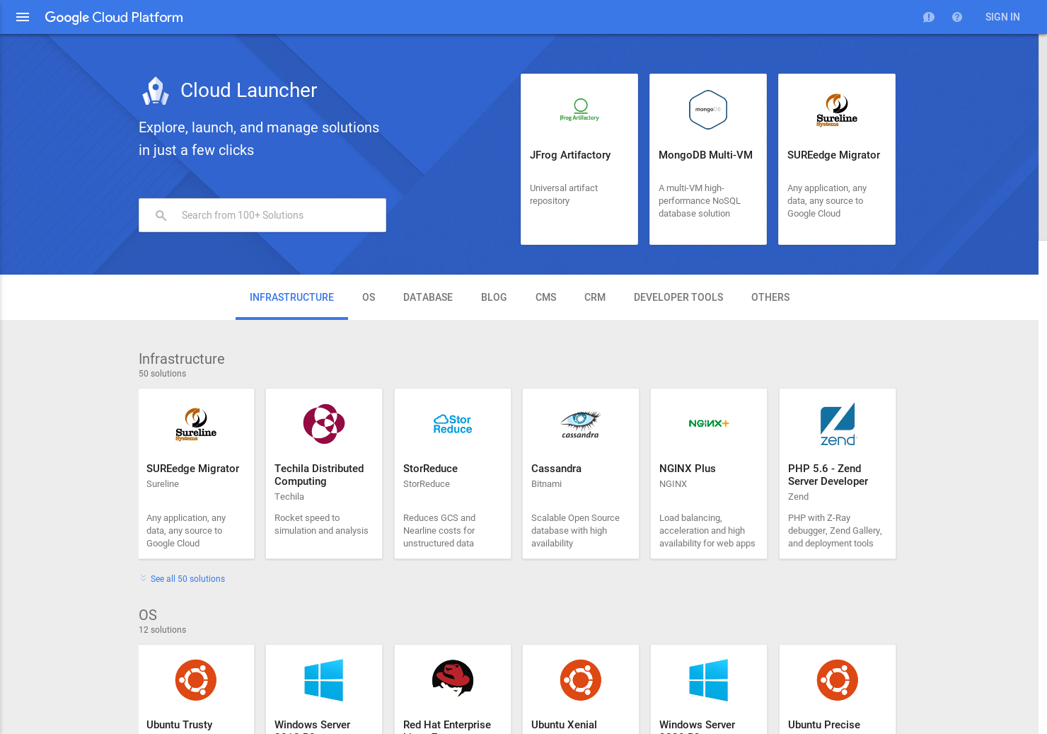 Google Cloud Launcher