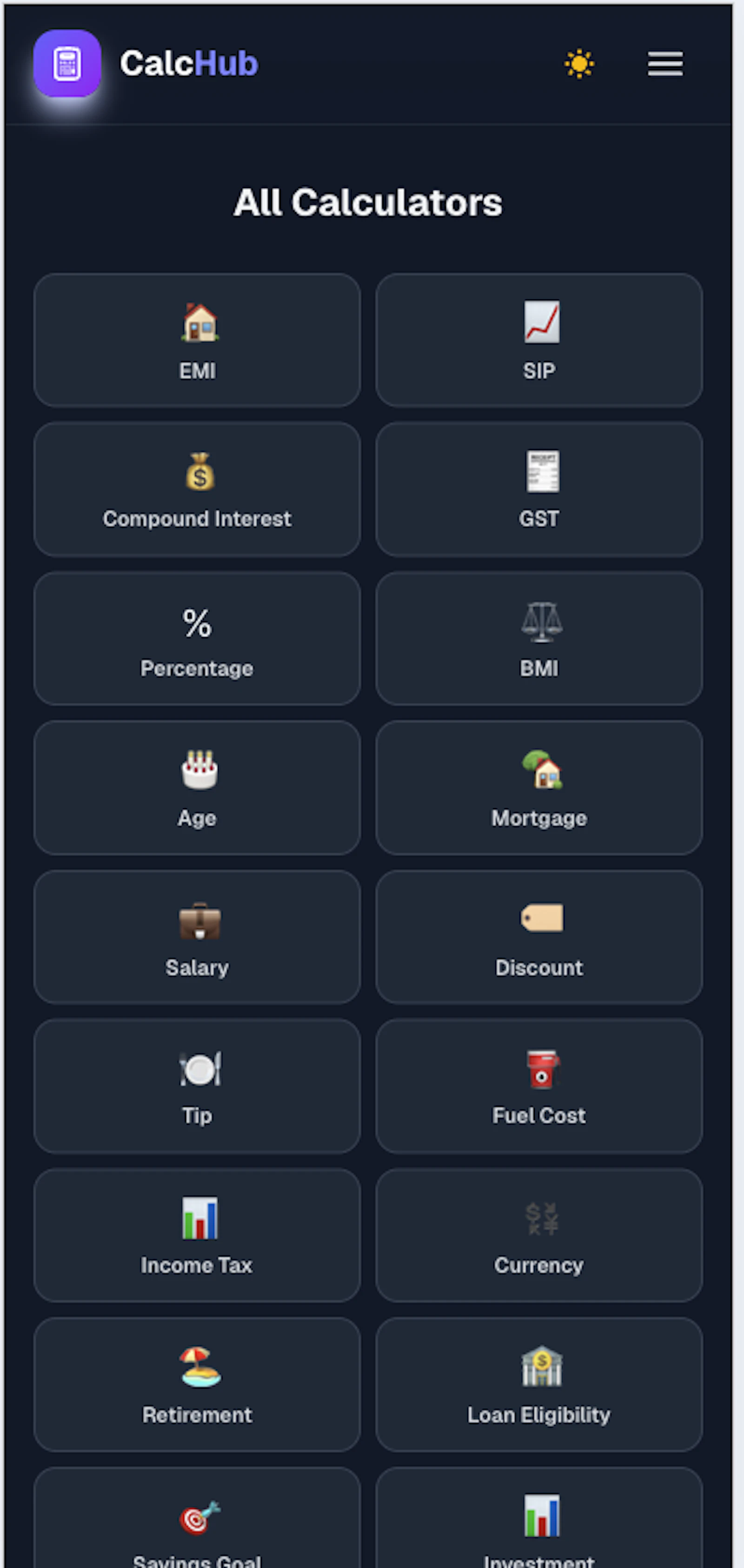 CalcHub screenshot 2