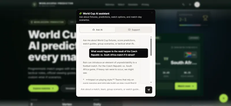 WorldCupAI Predictor: AI Match Simulator screenshot 2