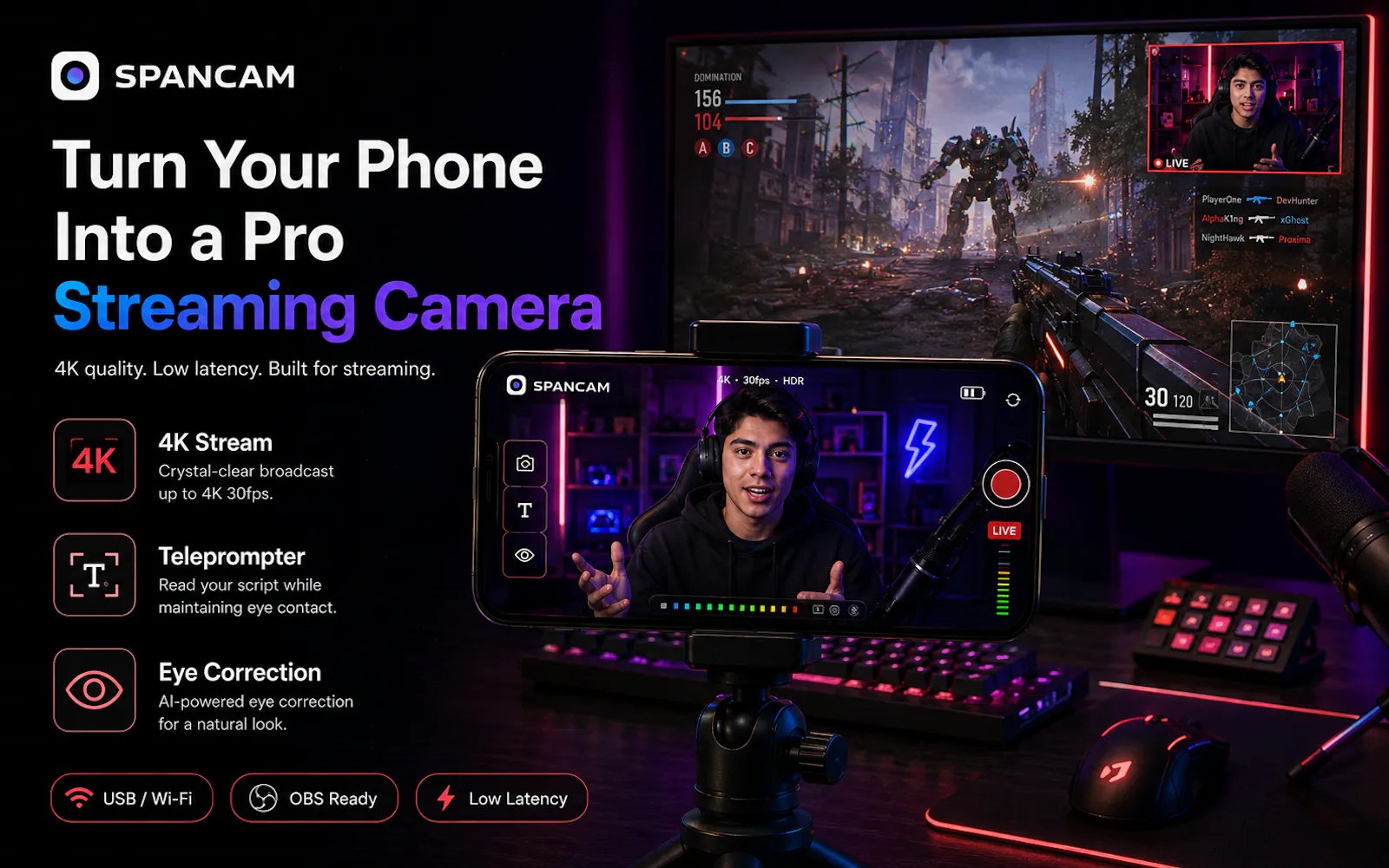 Spancam: AI-Eye Correction Streamer Cam screenshot 2