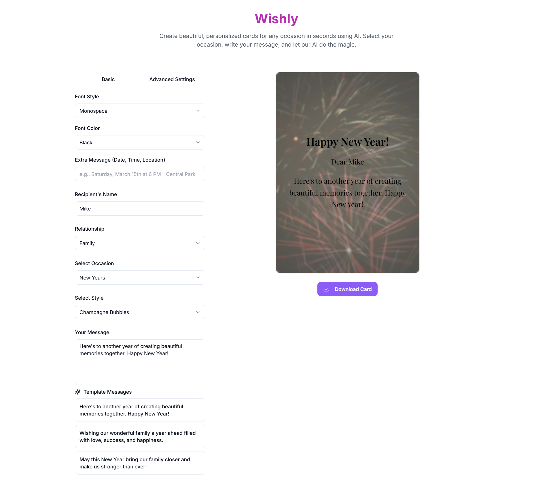 Wishly - All-in-one tool for generating cards for your event. media 3