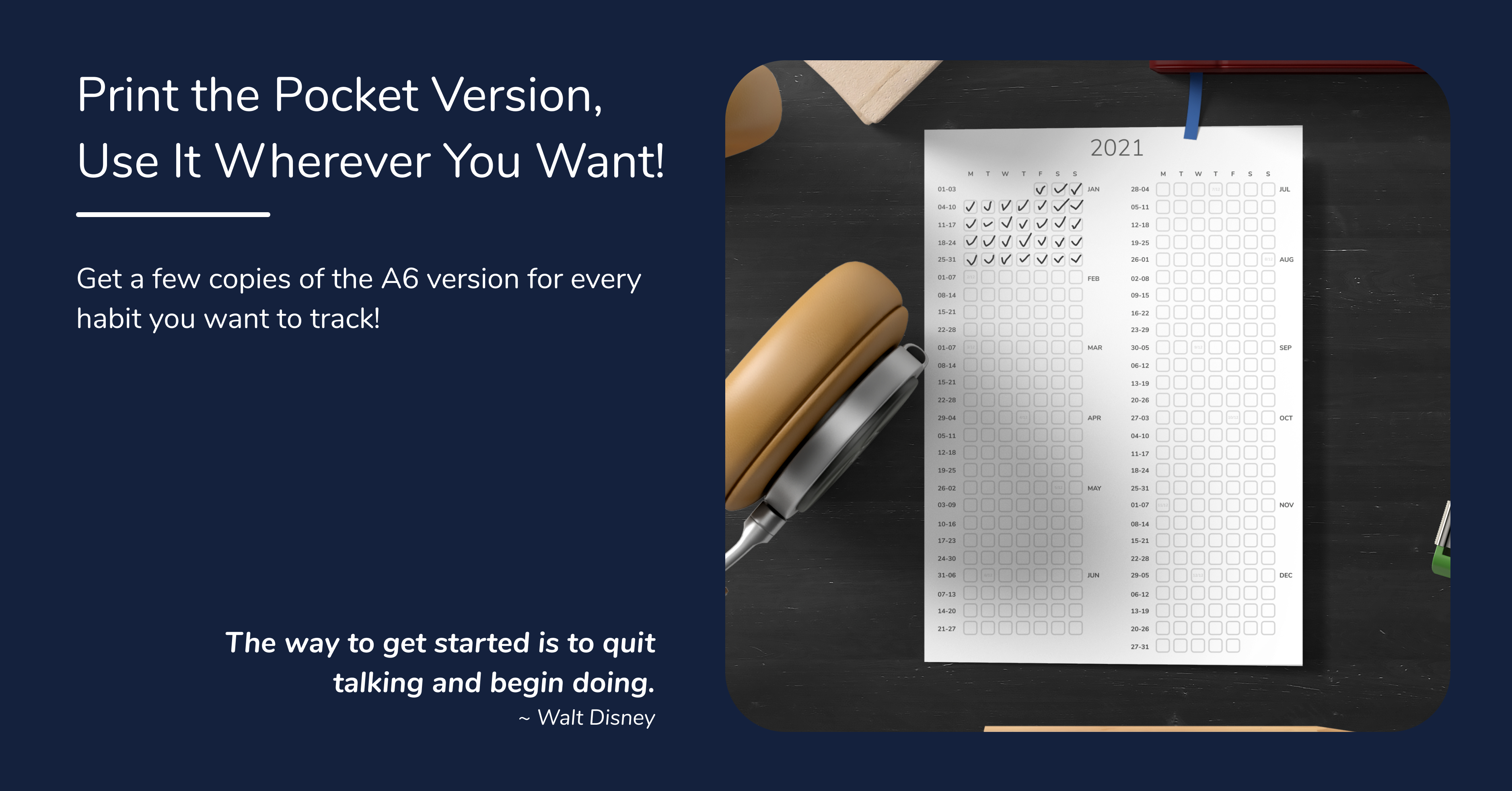 2021 Printable Calendar & Habit Tracker gallery image