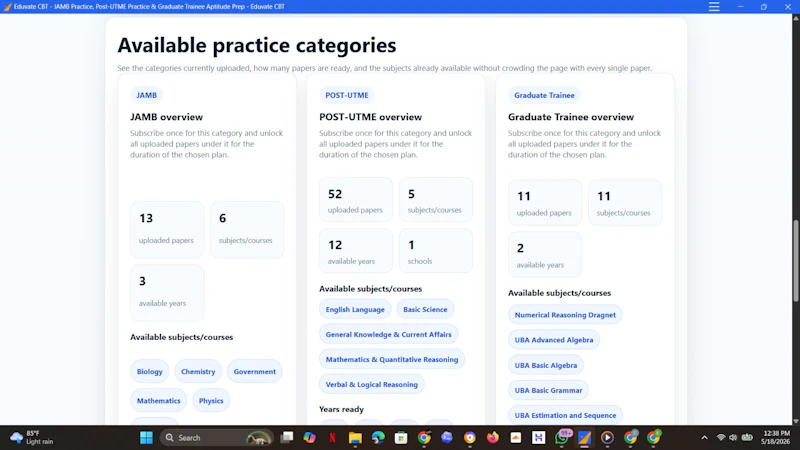 EDUVATE CBT screenshot 3