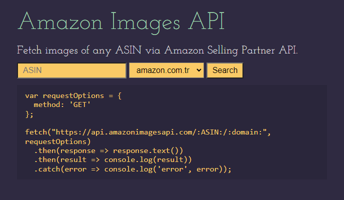 Amazon Images API gallery image
