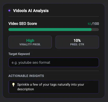 Vidools AI - YouTube Creator Tool gallery image