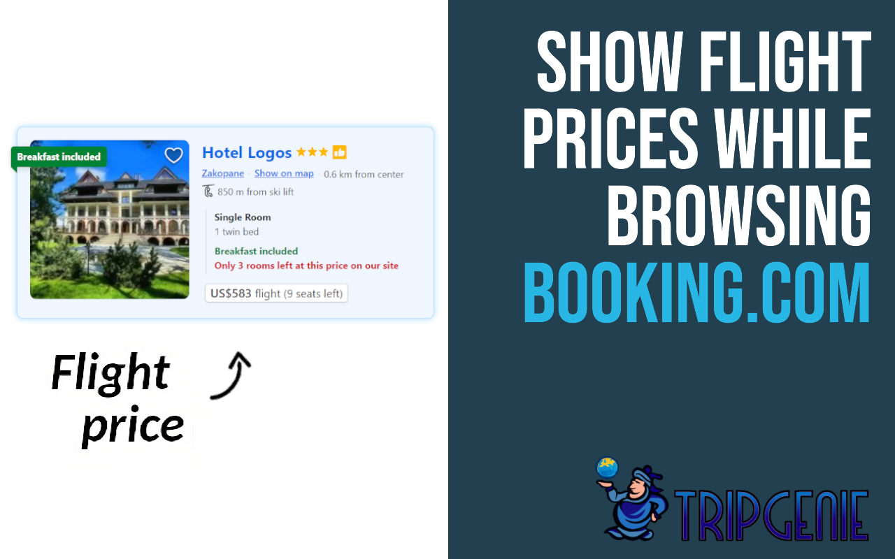 TripGenie - Show flight prices in Booking.com media 1