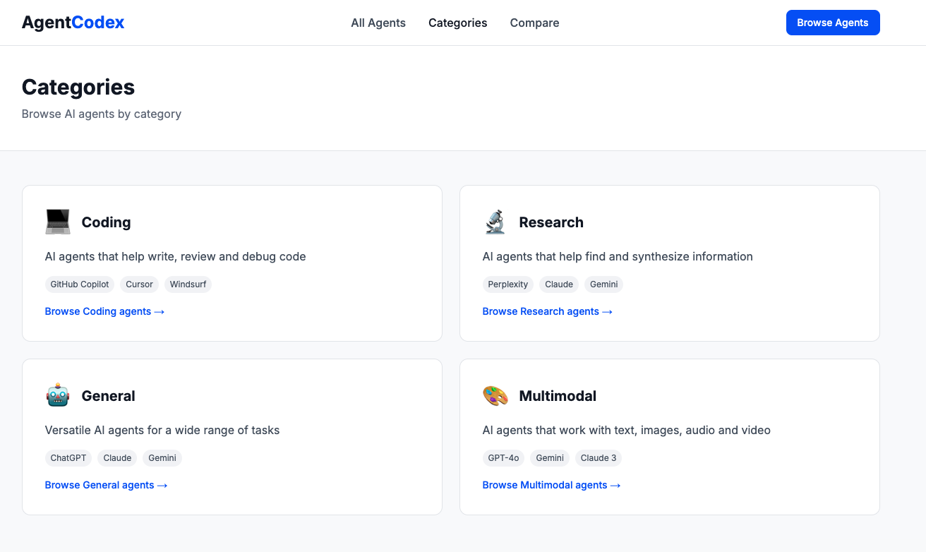 AgentCodex - Screenshot 2 showing product features and functionality