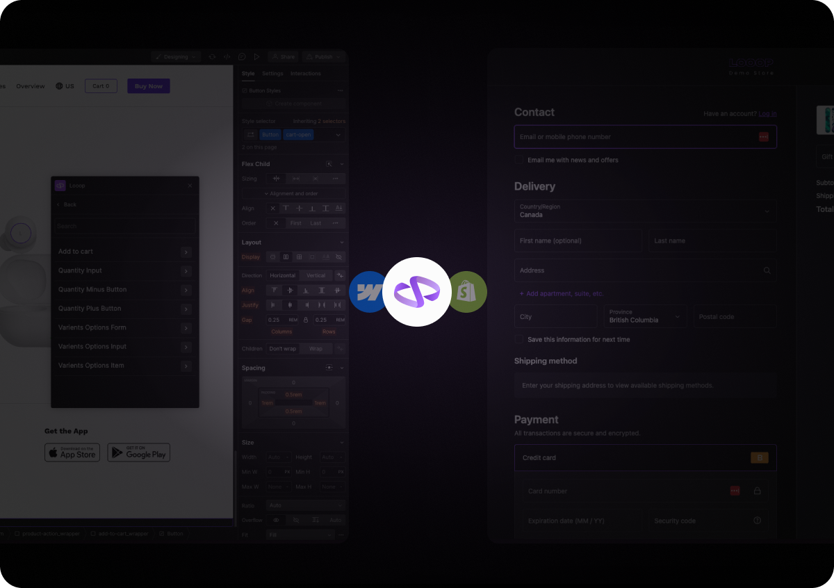 Shopify X WebFlow App ||ลูป media 2