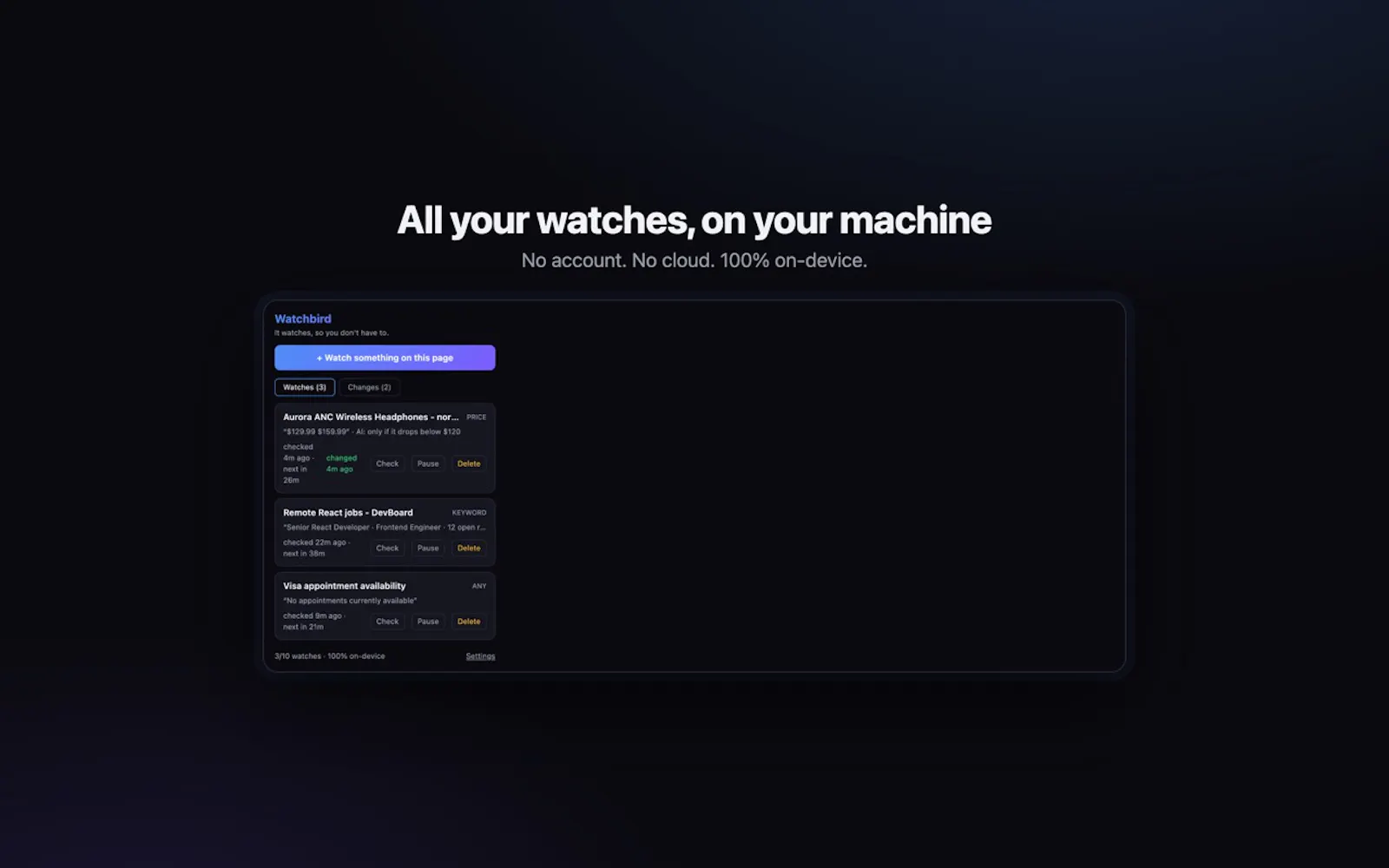 Watchbird screenshot 2