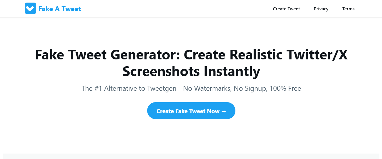 Fake Tweet Generator gallery image