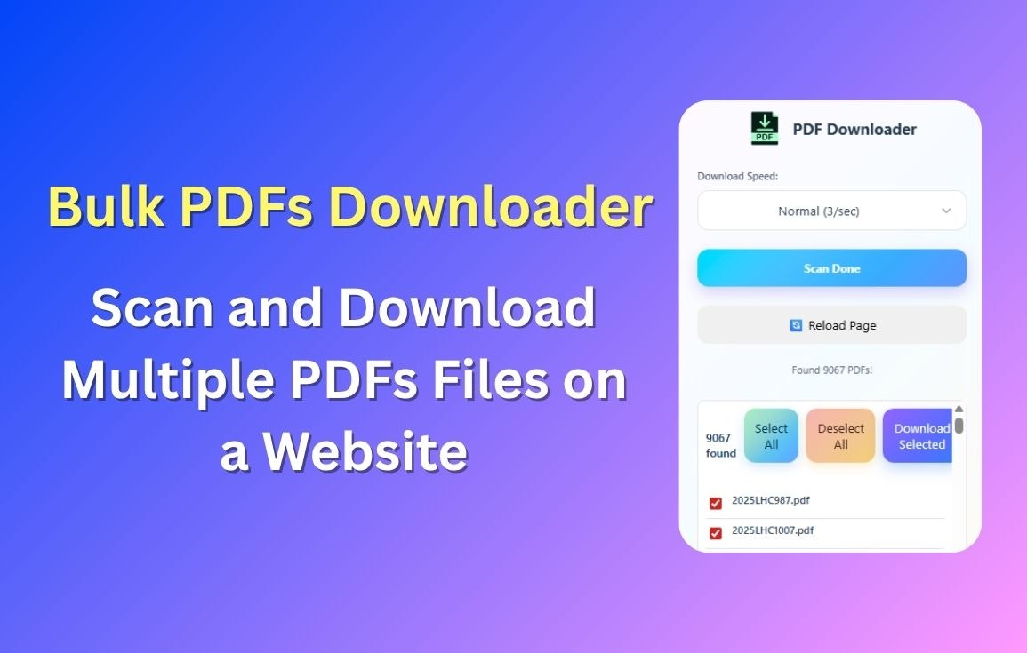 Bulk PDFs Downloader 
