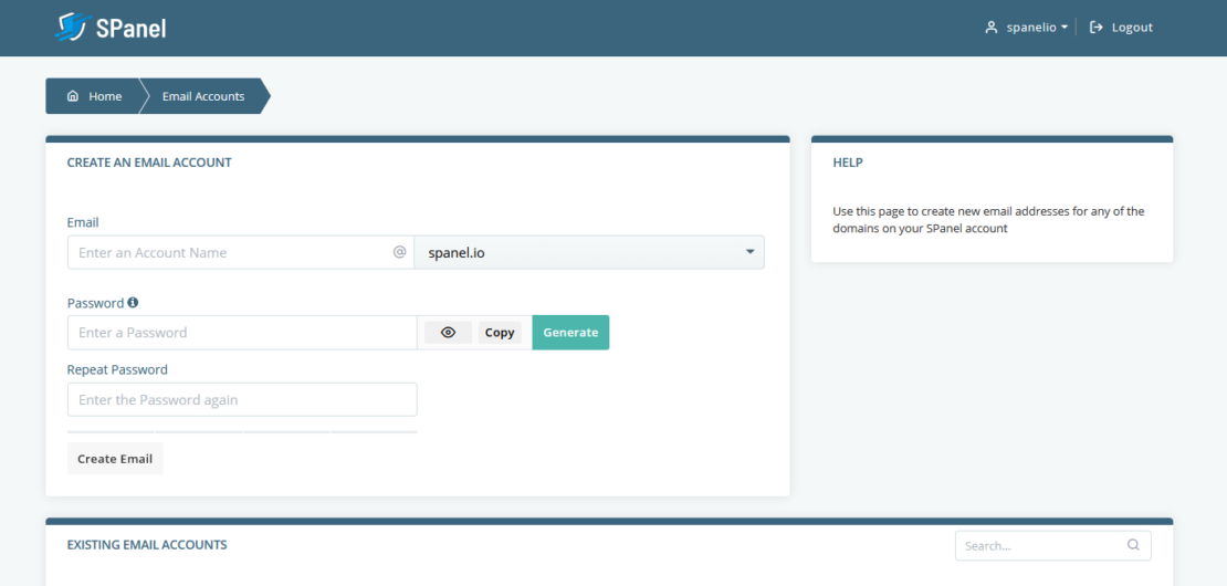SPanel - a free cPanel/WHM alternative gallery image