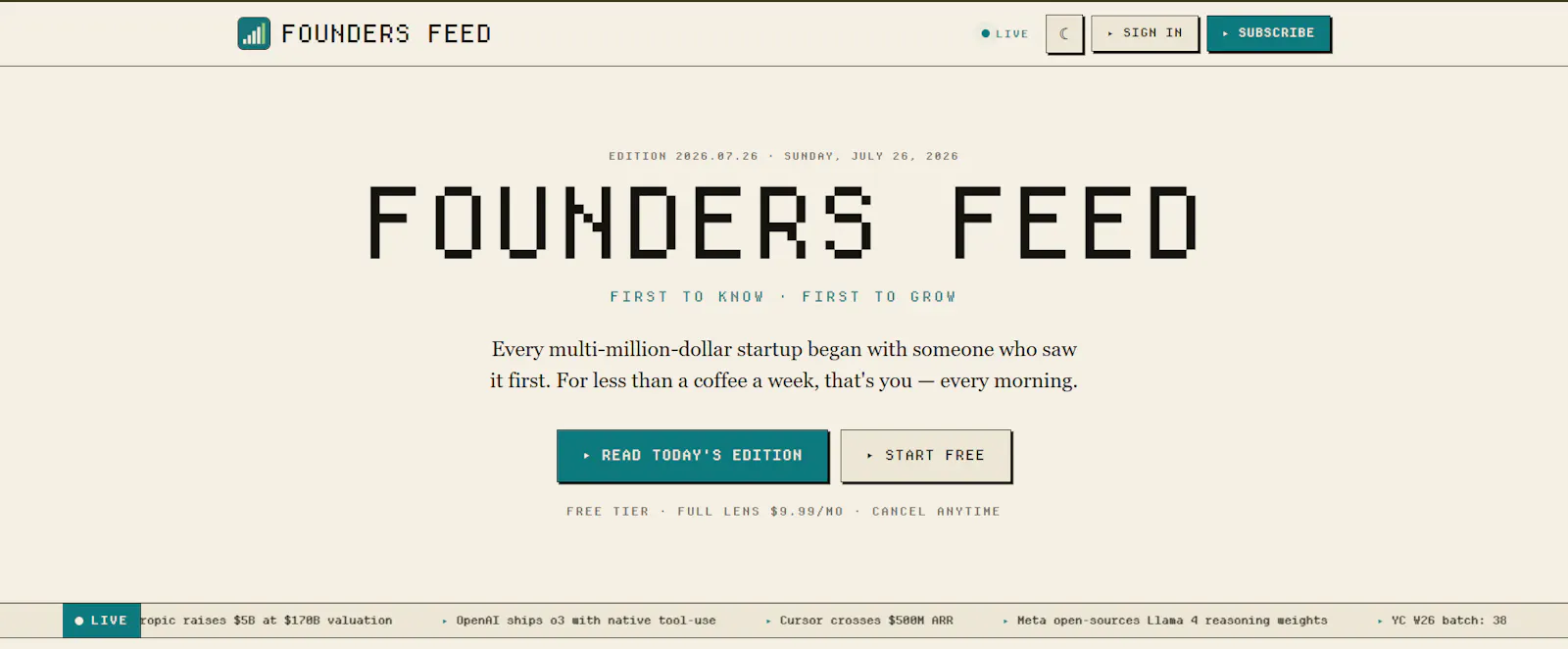 Founders Feed screenshot 1